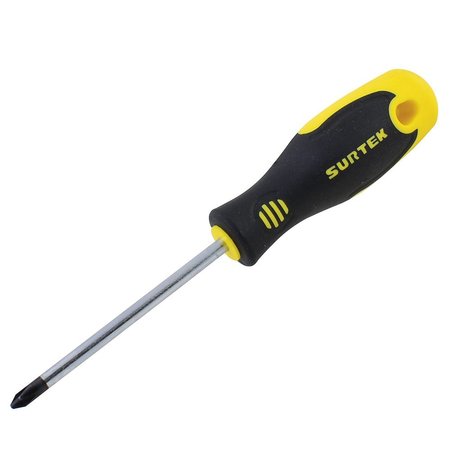 SURTEK Bi-Material Screwdriver Round Shank Phillips #2 1/4X8 in. D248